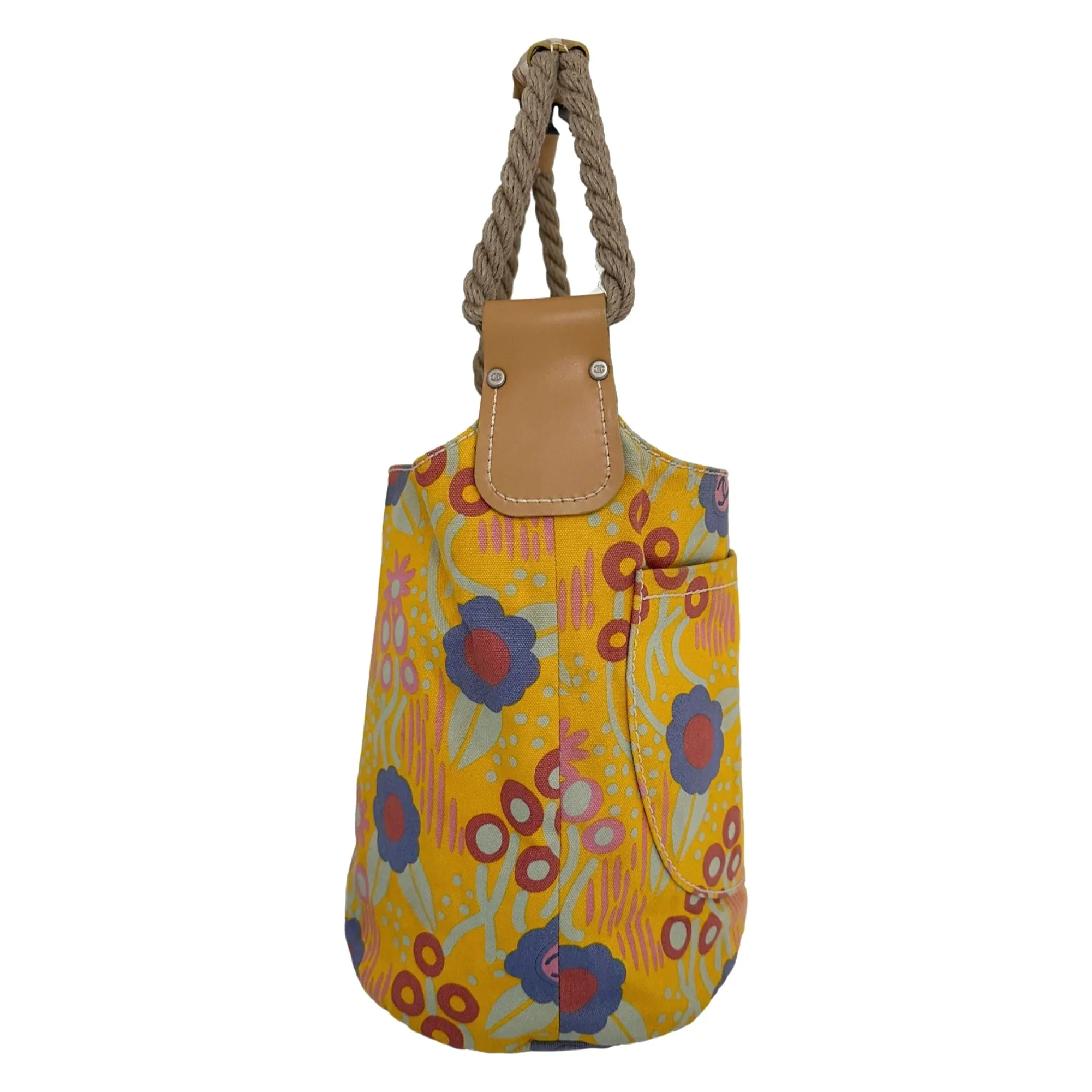 Chanel Yellow Floral Print Shoulder Bag
