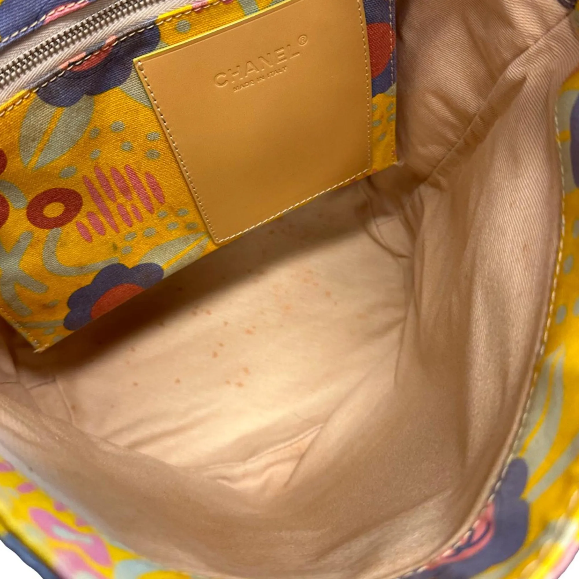 Chanel Yellow Floral Print Shoulder Bag