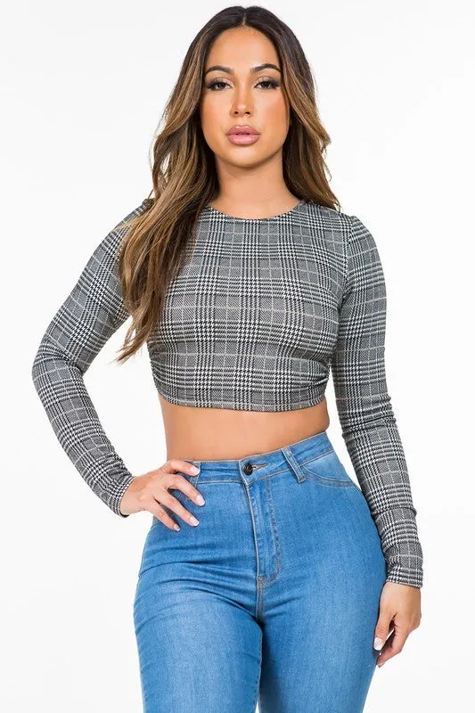 Chelsey Plaid Crop Top