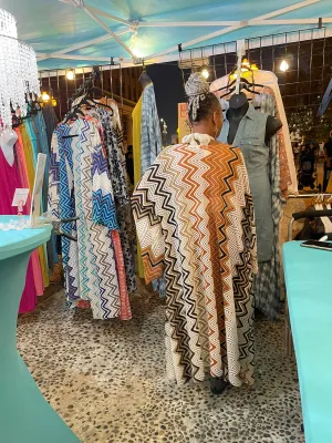 Chevron Print Hooded Kimonos