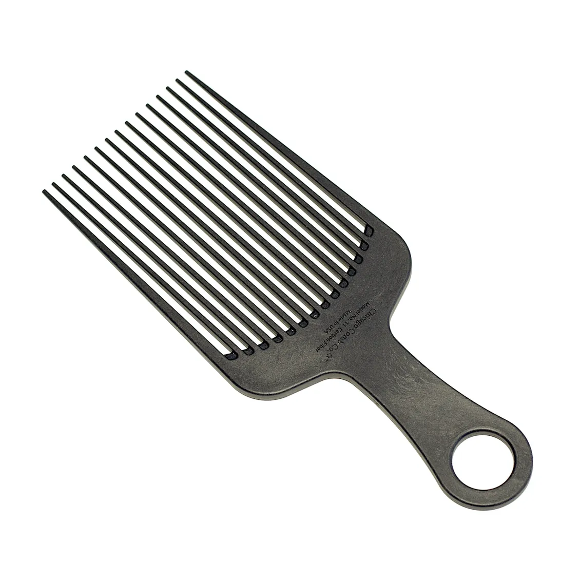 Chicago Comb - Model No. 11 - Carbon Fiber Detangling, Lift & Pick Comb