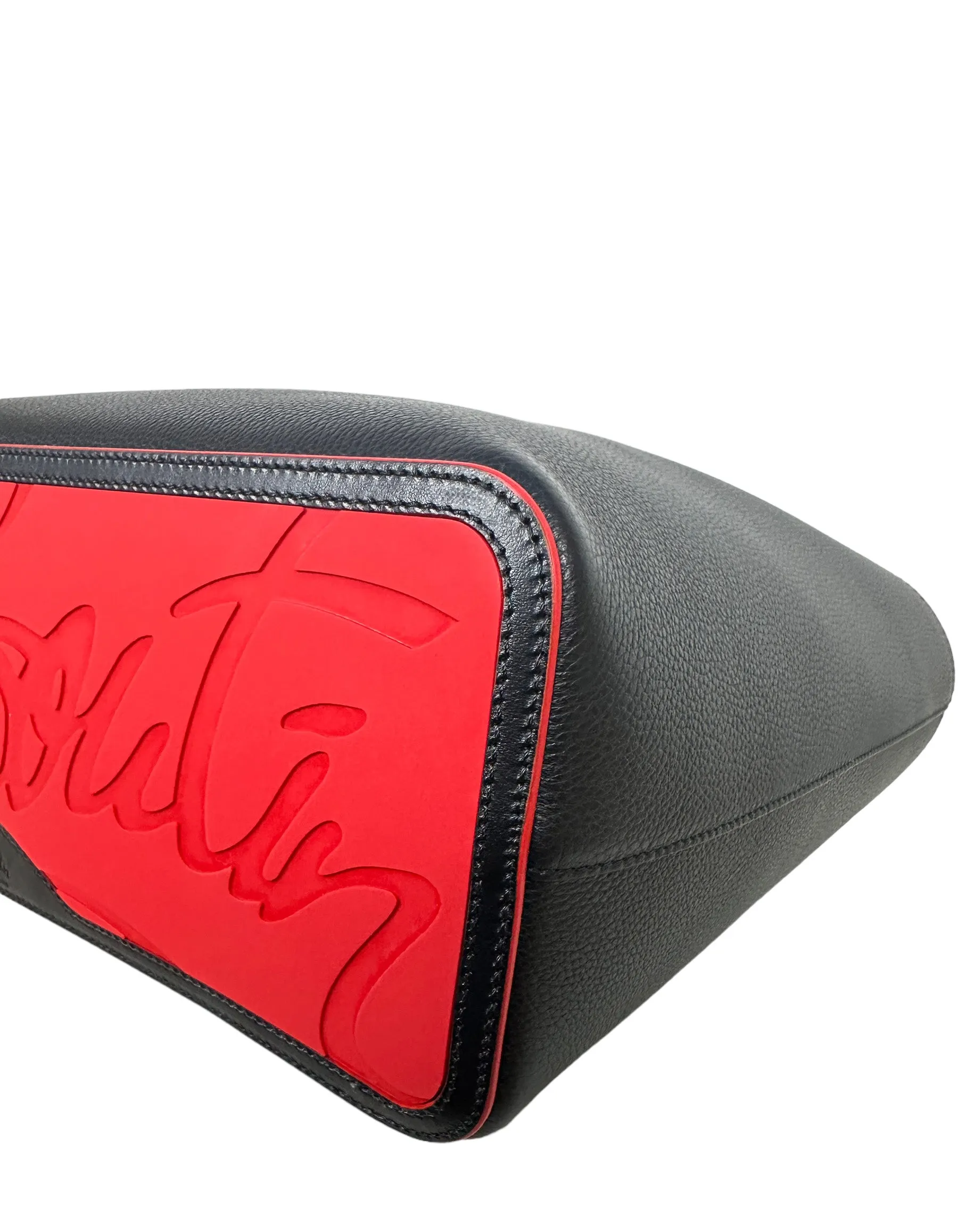 Christian Louboutin Black Calfskin Empire Spikes East West Cabata Tote Bag