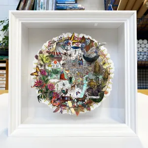Circular Modern Lundunar Kort - Gulur - Original Artwork