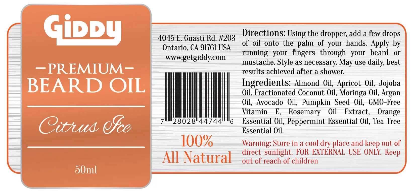 Citrus Ice Premium Beard Oil