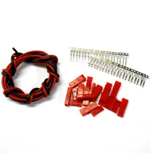 CL9MF5 JST Male Female Connectors x 5 & 1m 18AWG Black Red Battery Repair 6v