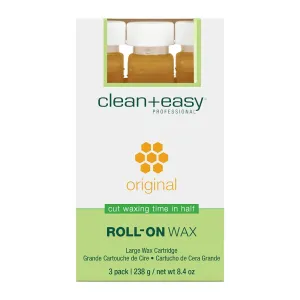 Clean   Easy Large Original Roll On Wax Refill for Wax Cartridge - 3 packs 8.4 oz
