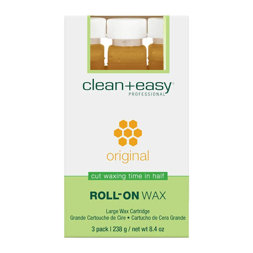 Clean   Easy Large Original Roll On Wax Refill for Wax Cartridge - 3 packs 8.4 oz