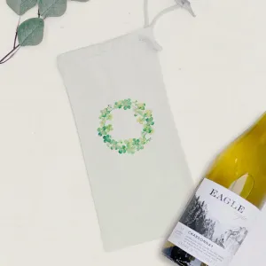 Clover Wreath - St. Patrick's Day Canvas Wine Bag