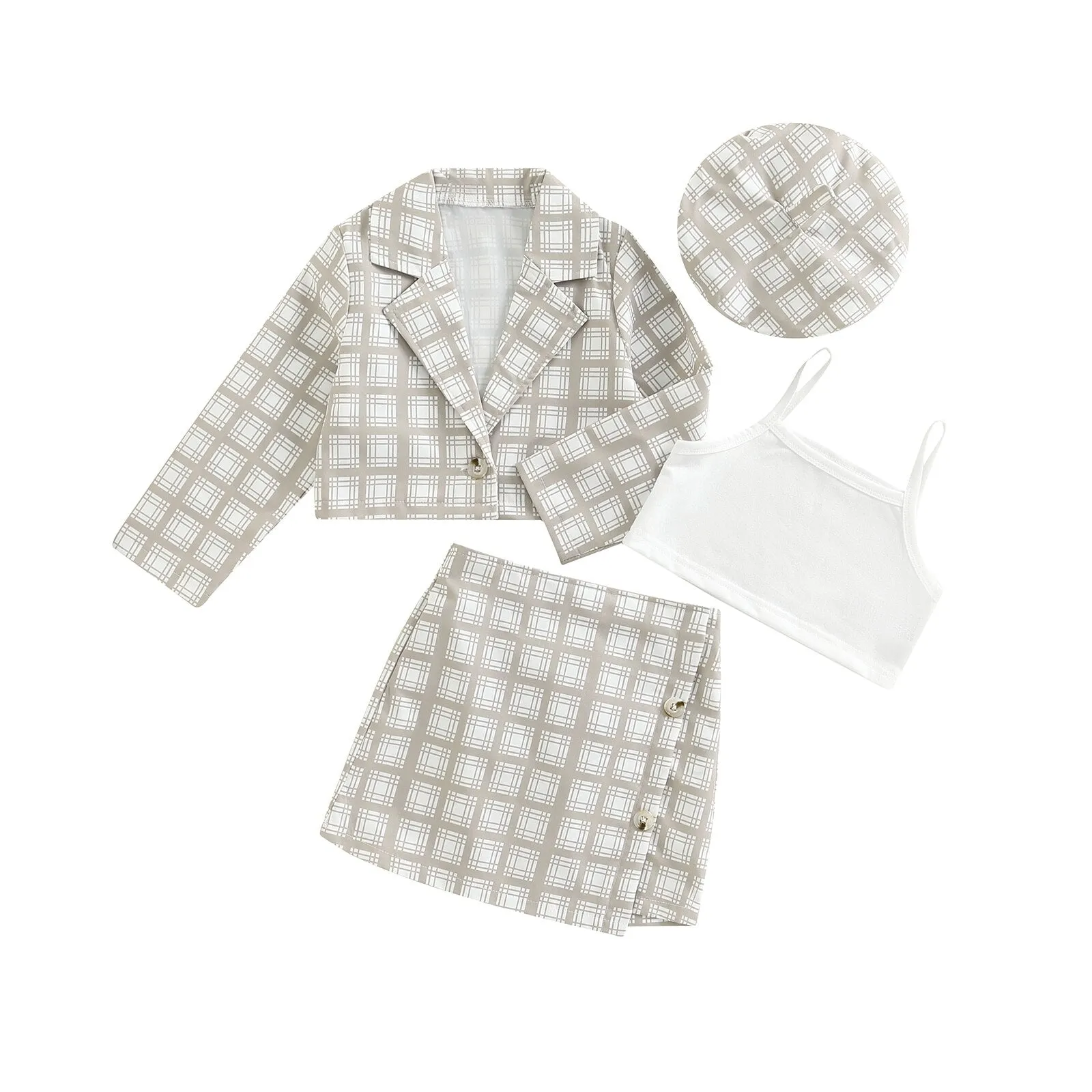Clueless Skirt Set with Beret
