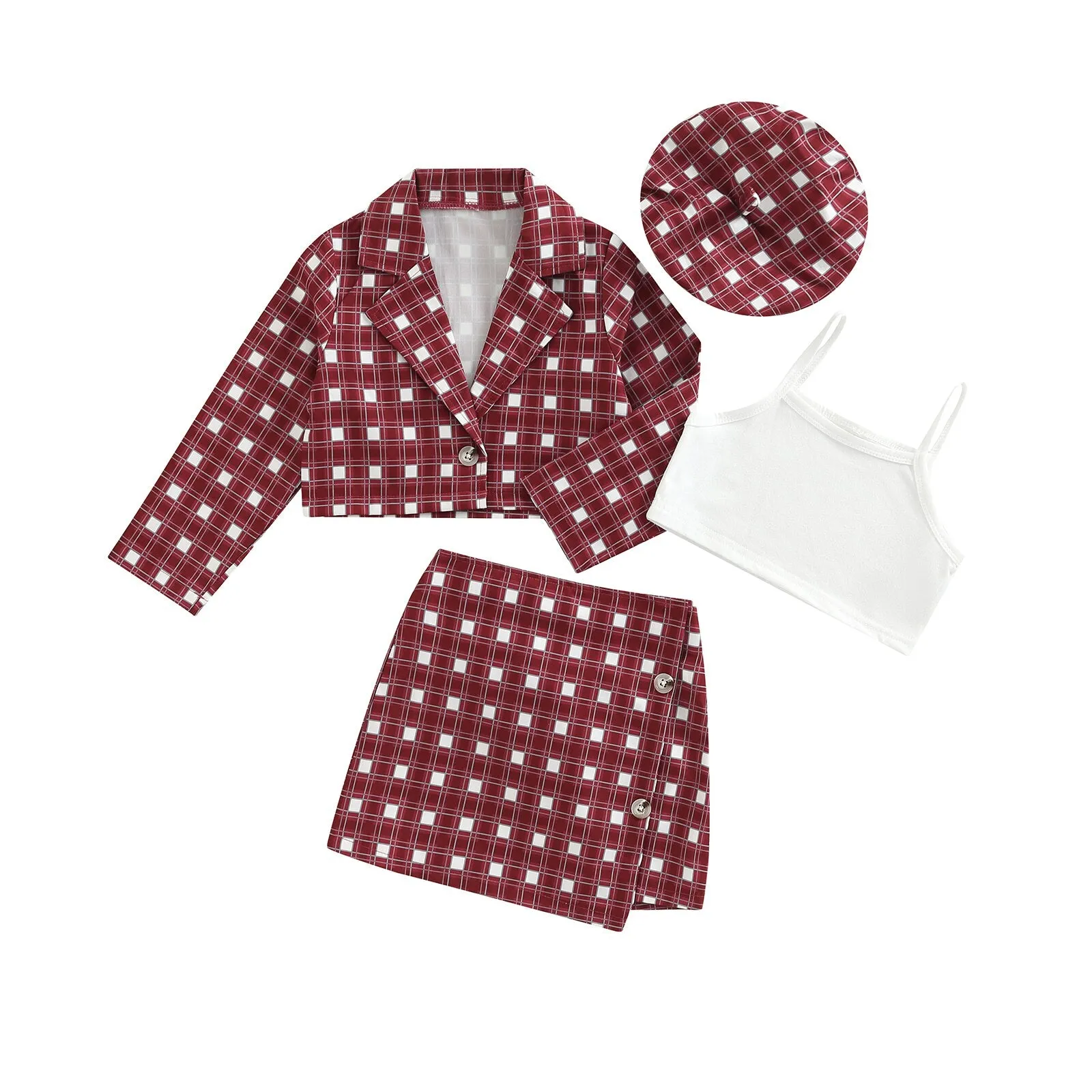 Clueless Skirt Set with Beret