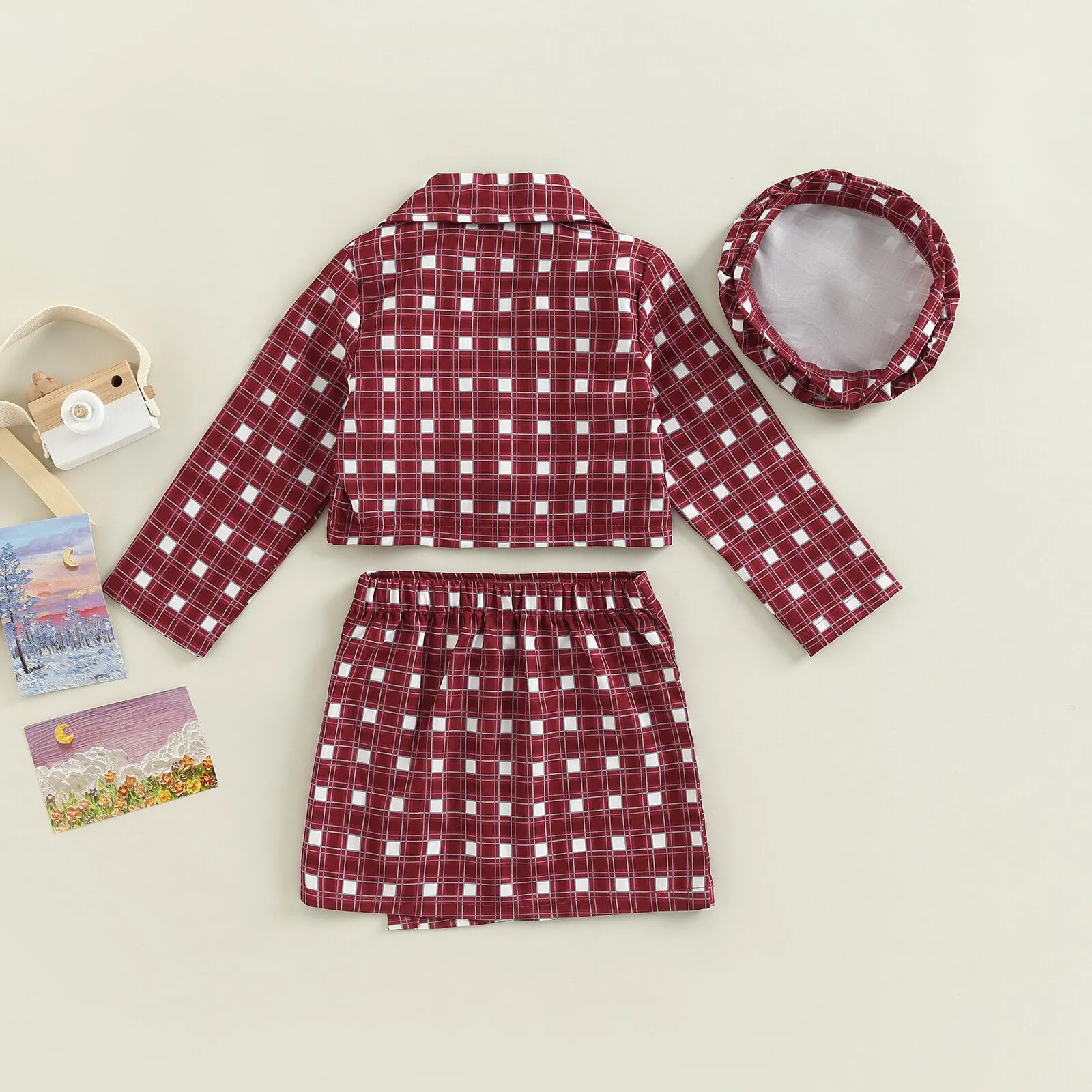 Clueless Skirt Set with Beret