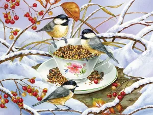 Cobble Hill Chickadee Tea 275 Pc Puzzle