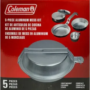Coleman Camping - 5PC Aluminum Mess Kit - Lightweight and Compact