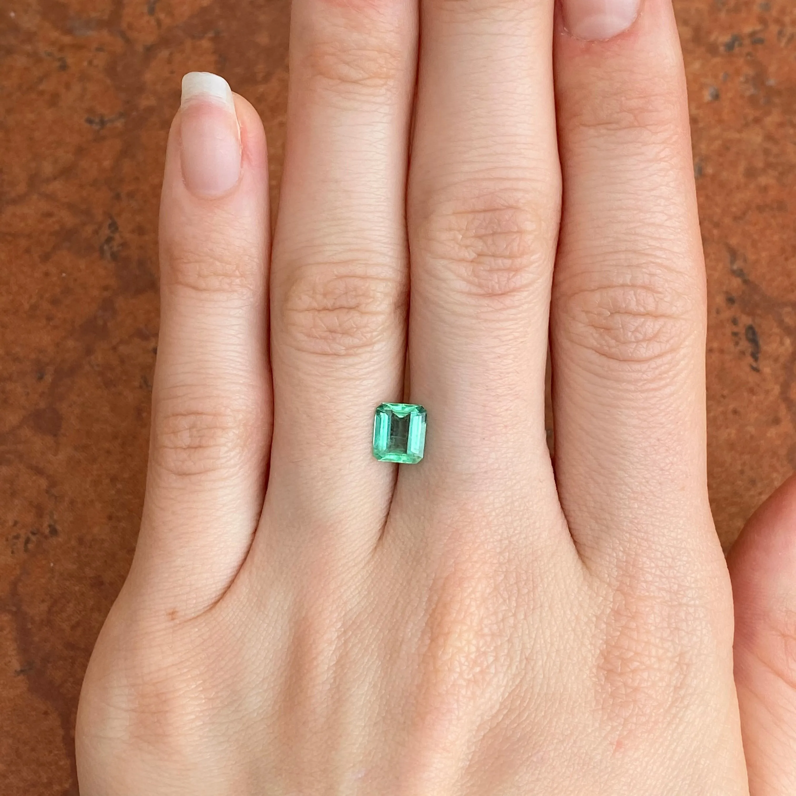 Colombian Emerald Cut Loose Emerald 1.10 CT