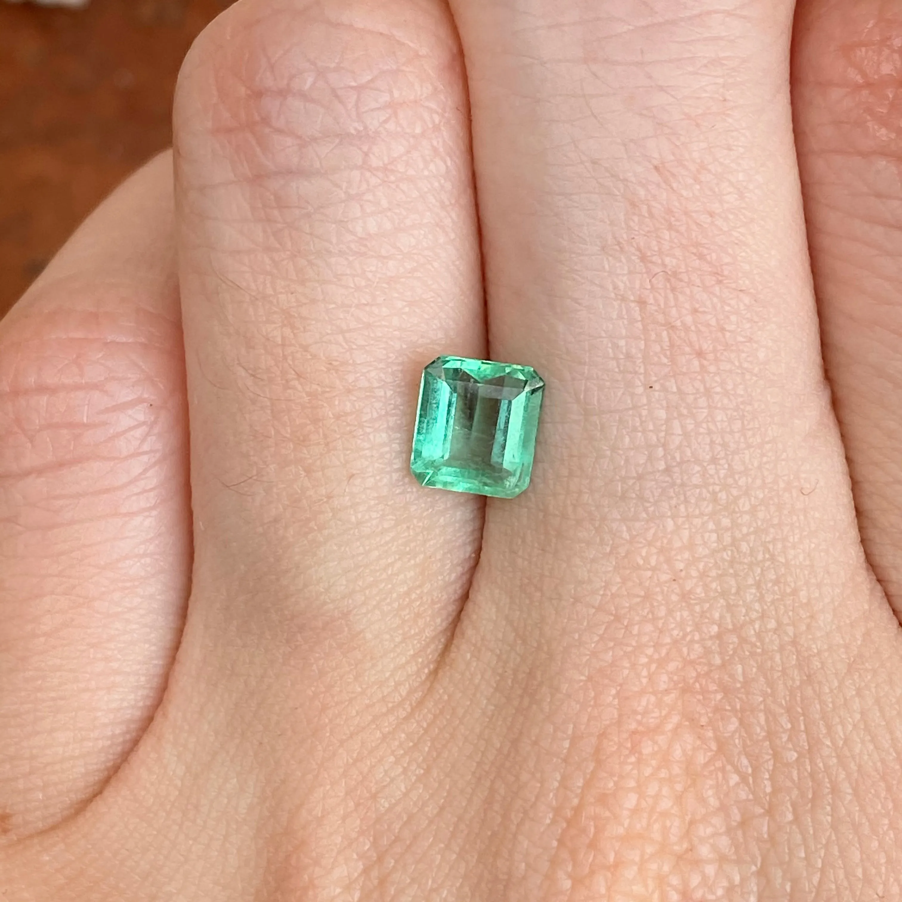 Colombian Emerald Cut Loose Emerald 1.10 CT