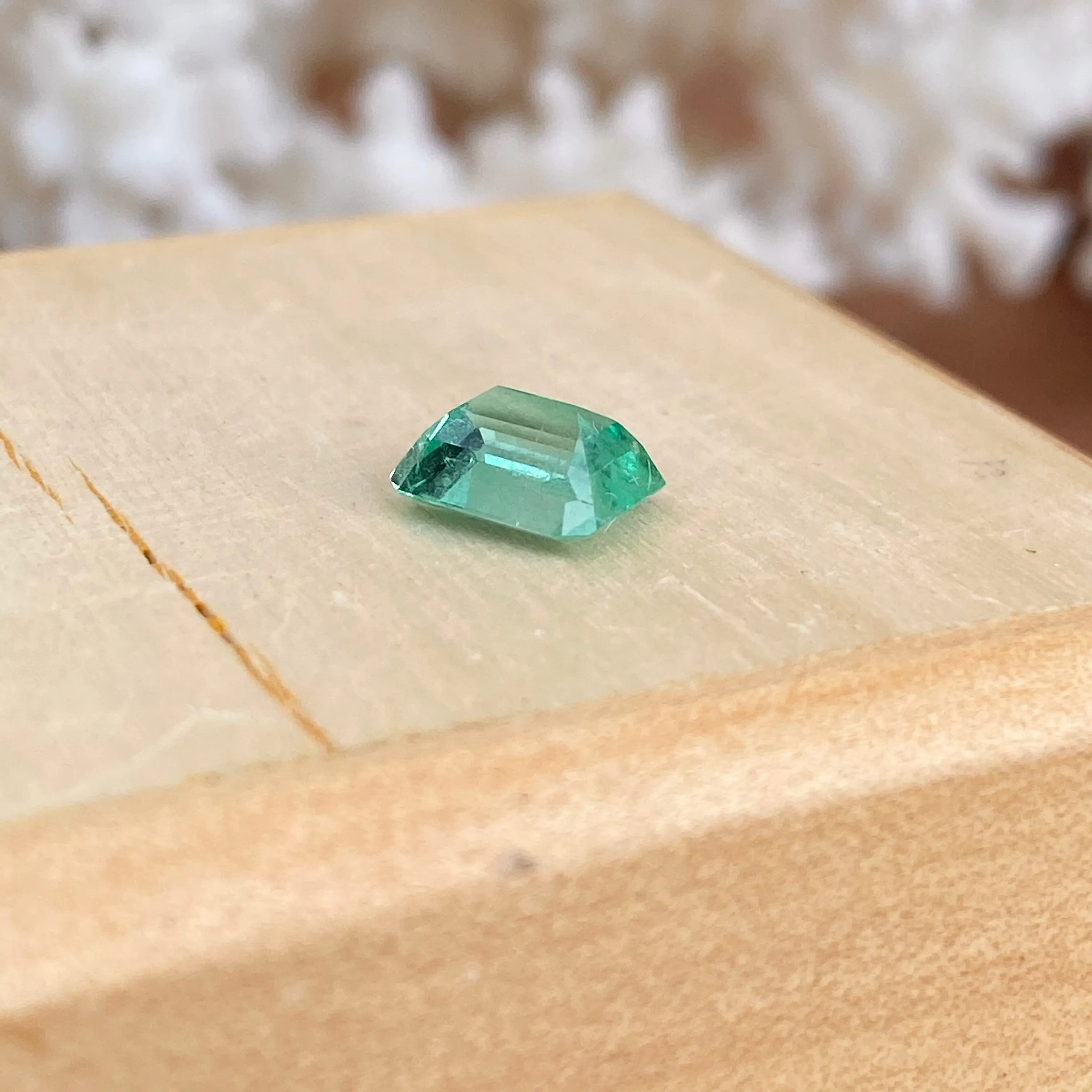 Colombian Emerald Cut Loose Emerald 1.10 CT