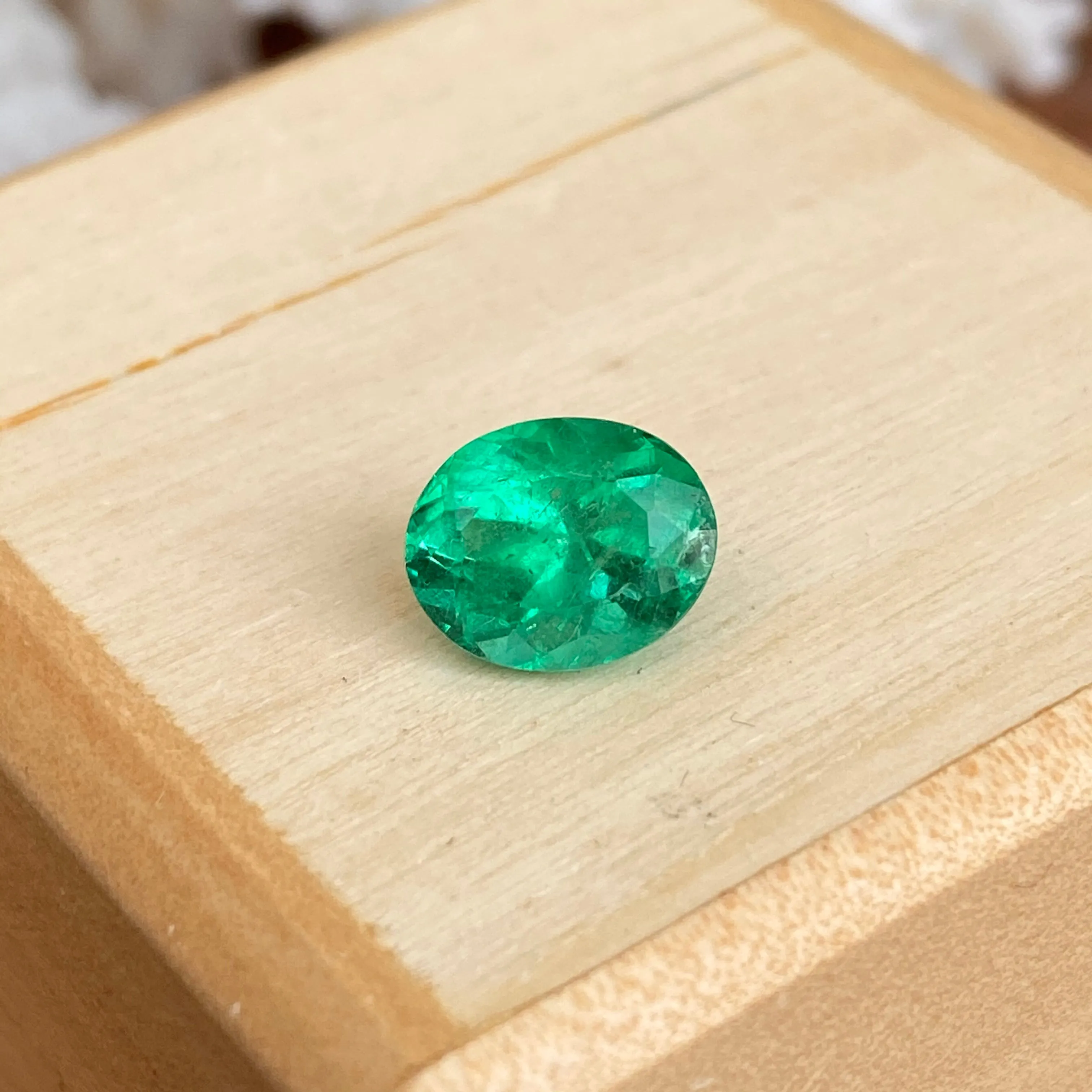 Colombian Emerald Cut Oval Loose Emerald 2.24 CT