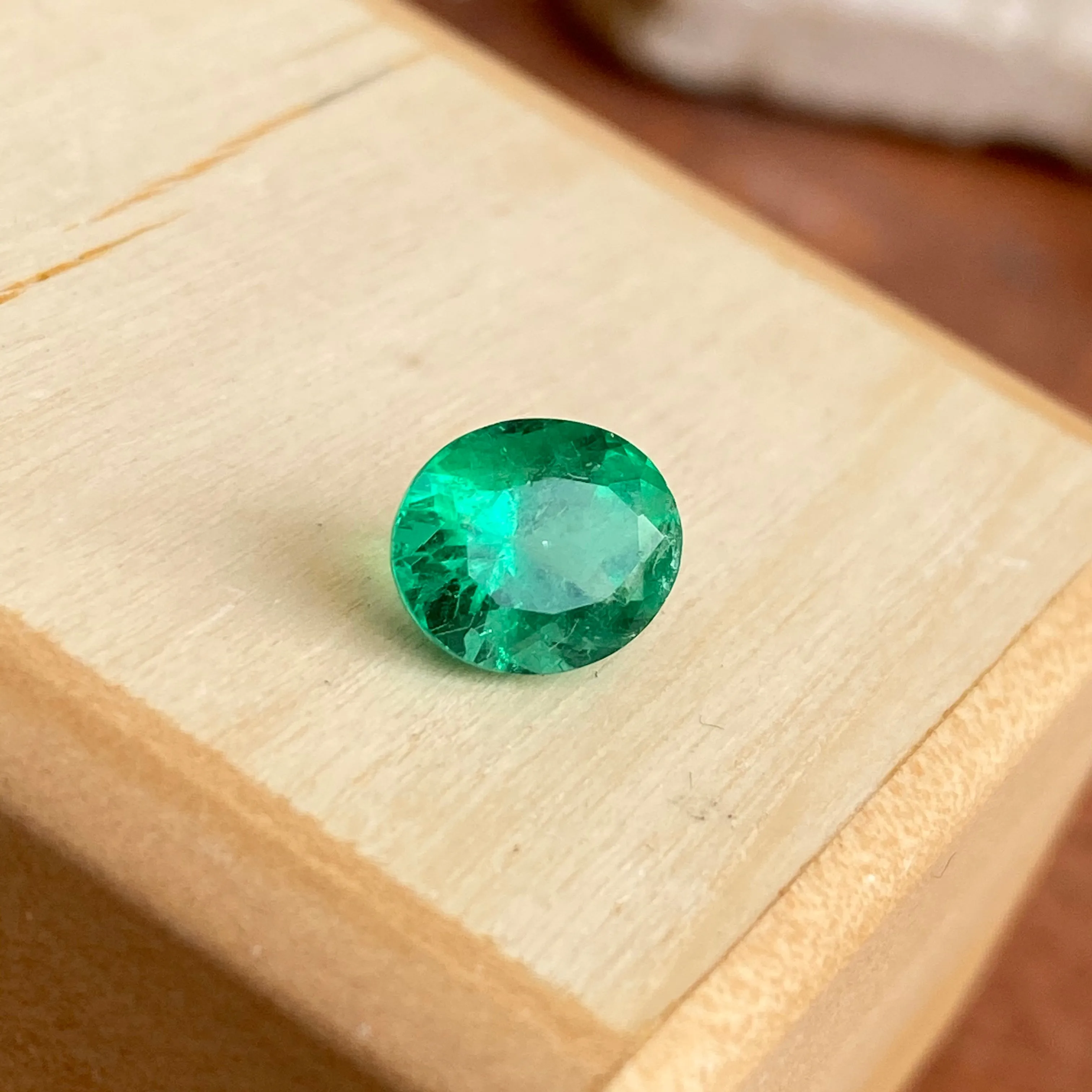 Colombian Emerald Cut Oval Loose Emerald 2.24 CT