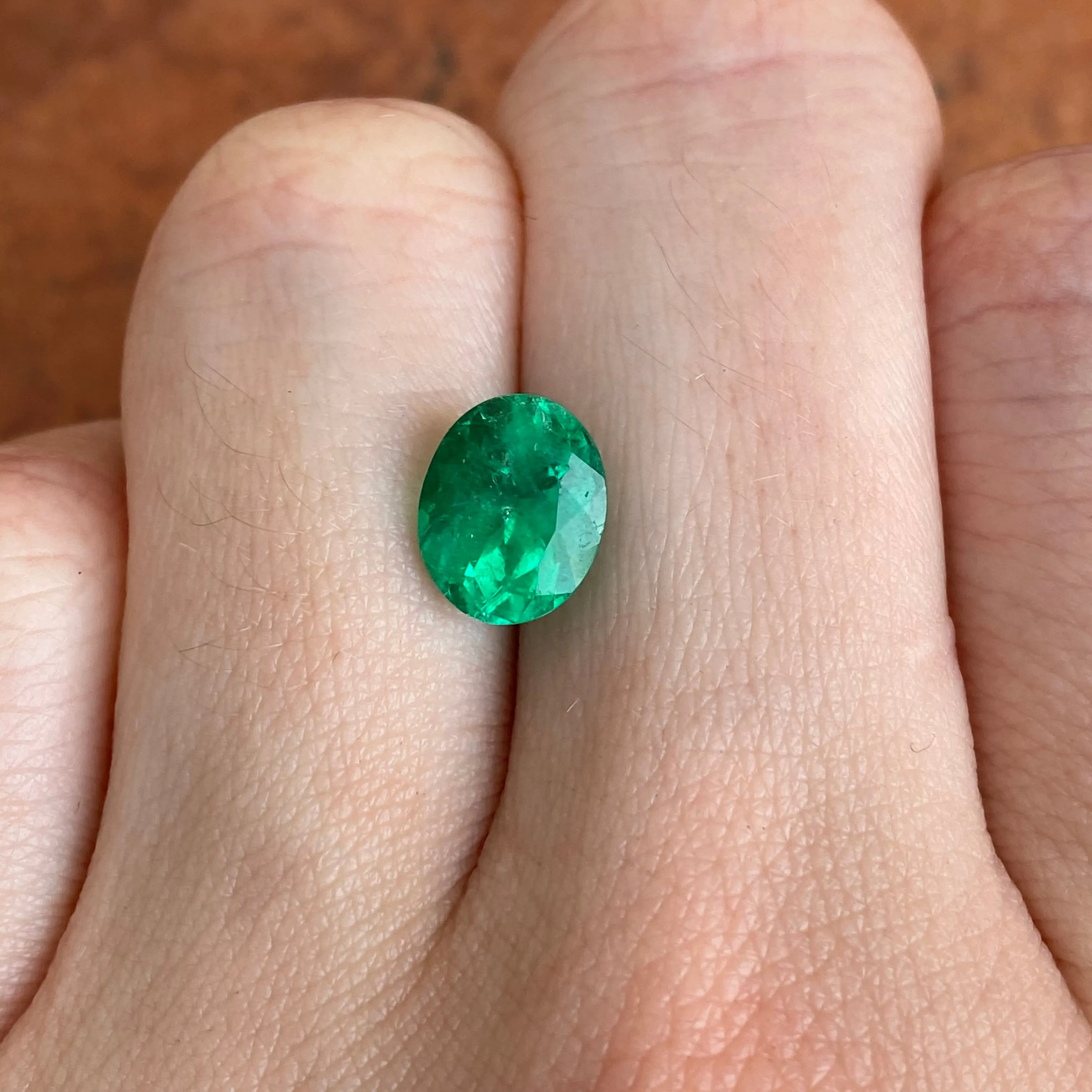 Colombian Emerald Cut Oval Loose Emerald 2.24 CT