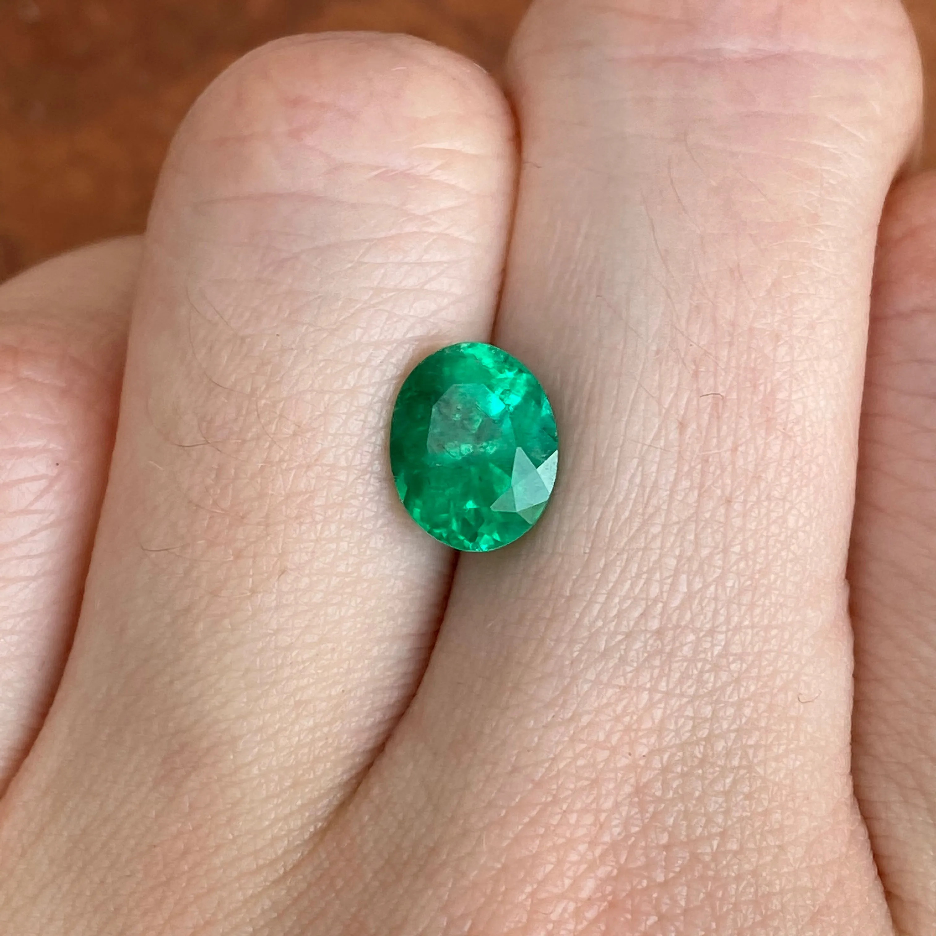 Colombian Emerald Cut Oval Loose Emerald 2.24 CT