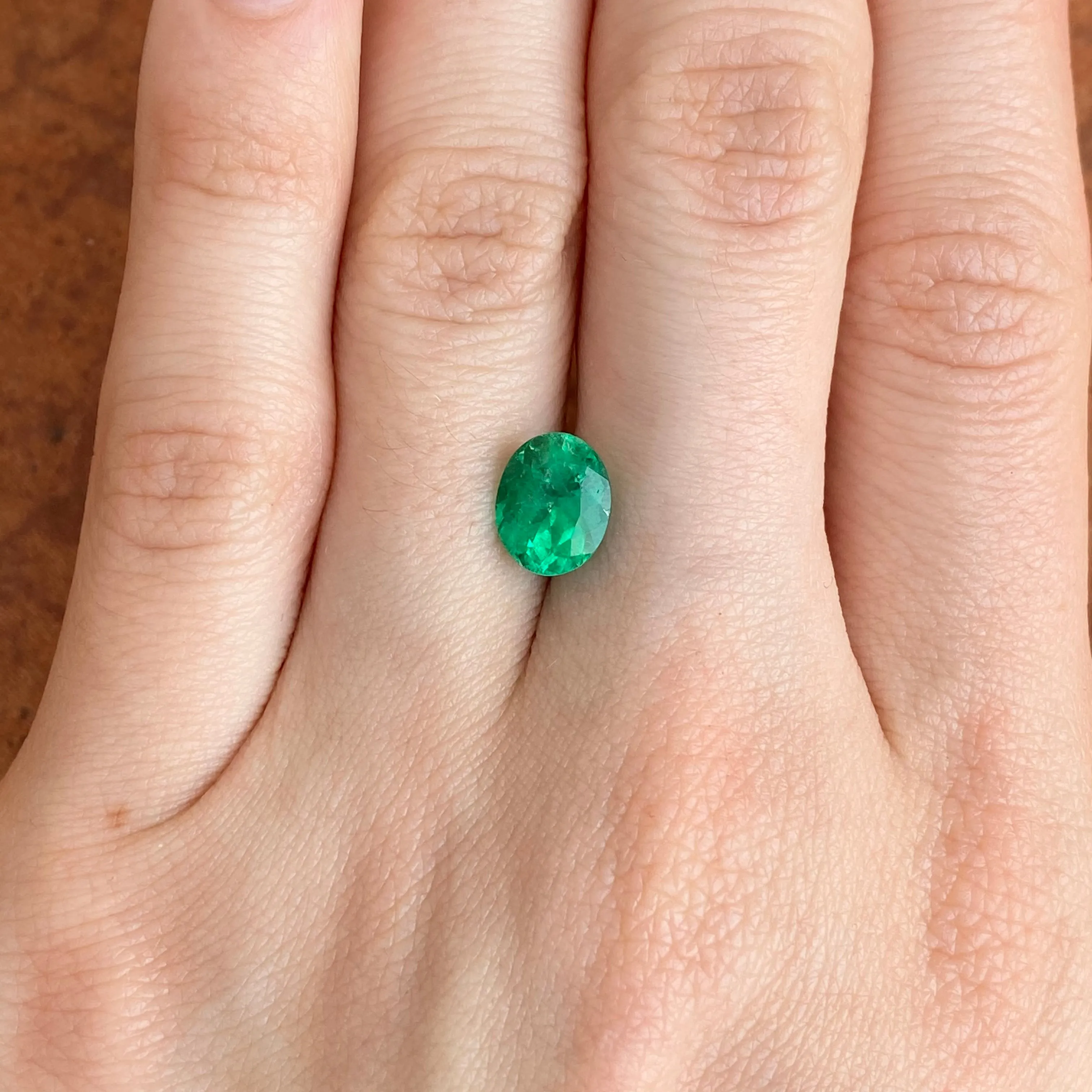 Colombian Emerald Cut Oval Loose Emerald 2.24 CT