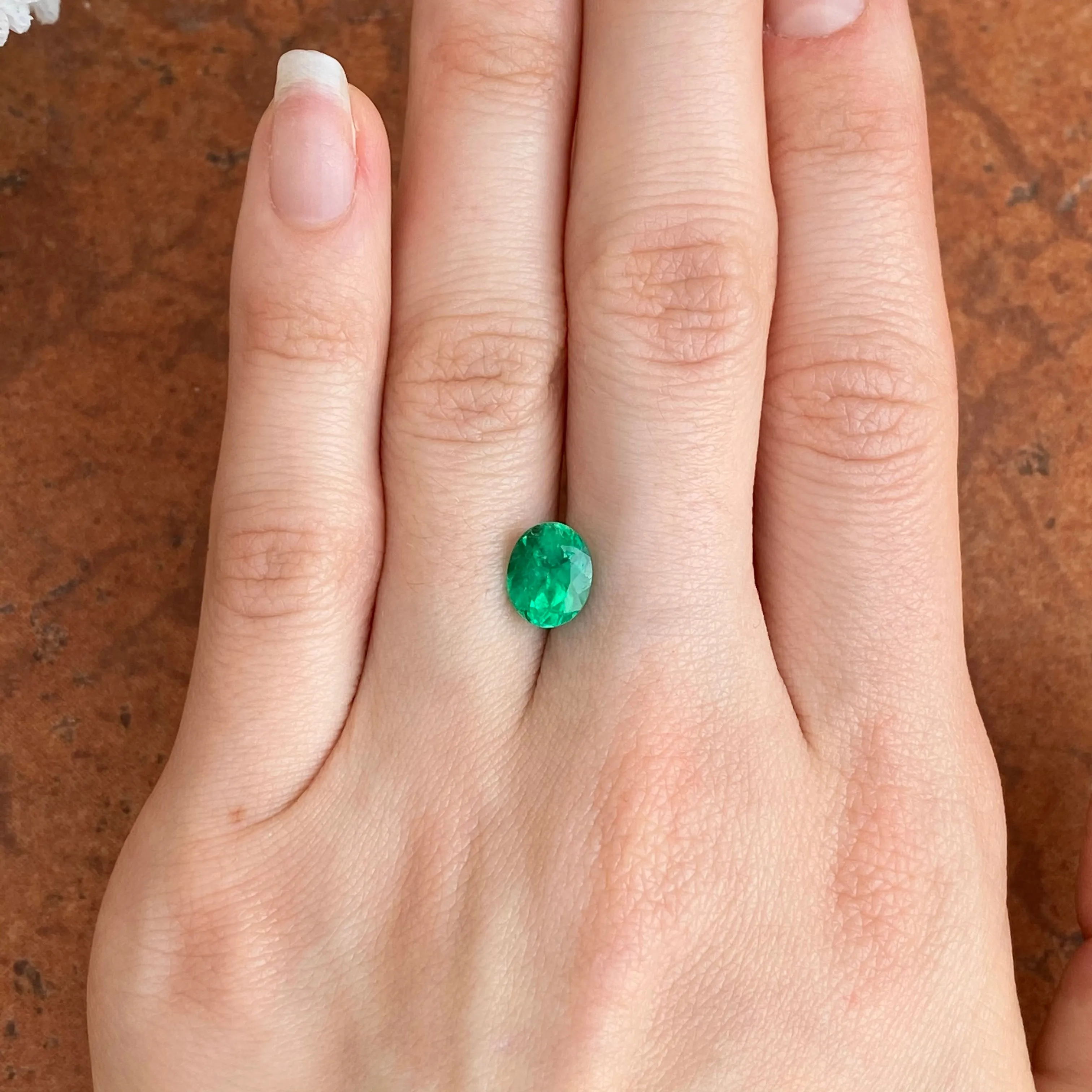 Colombian Emerald Cut Oval Loose Emerald 2.24 CT