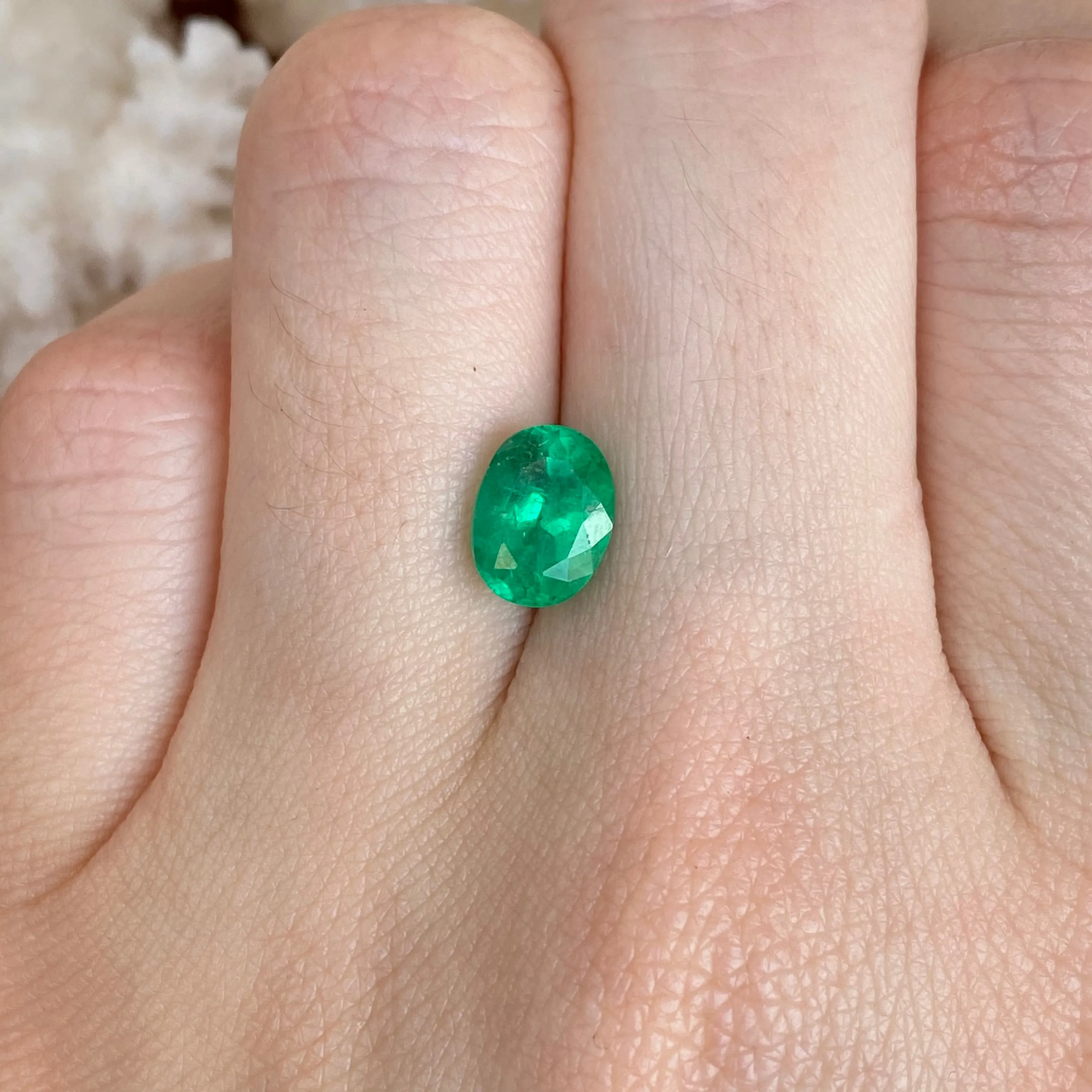 Colombian Emerald Oval Cut Loose Emerald 1.98 CT