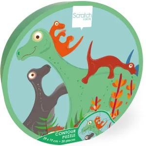 Contour Compact Puzzle - Dino