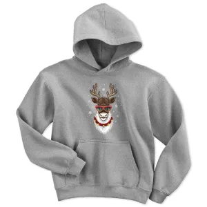 Cool Christmas Reindeer Youth Hoodie