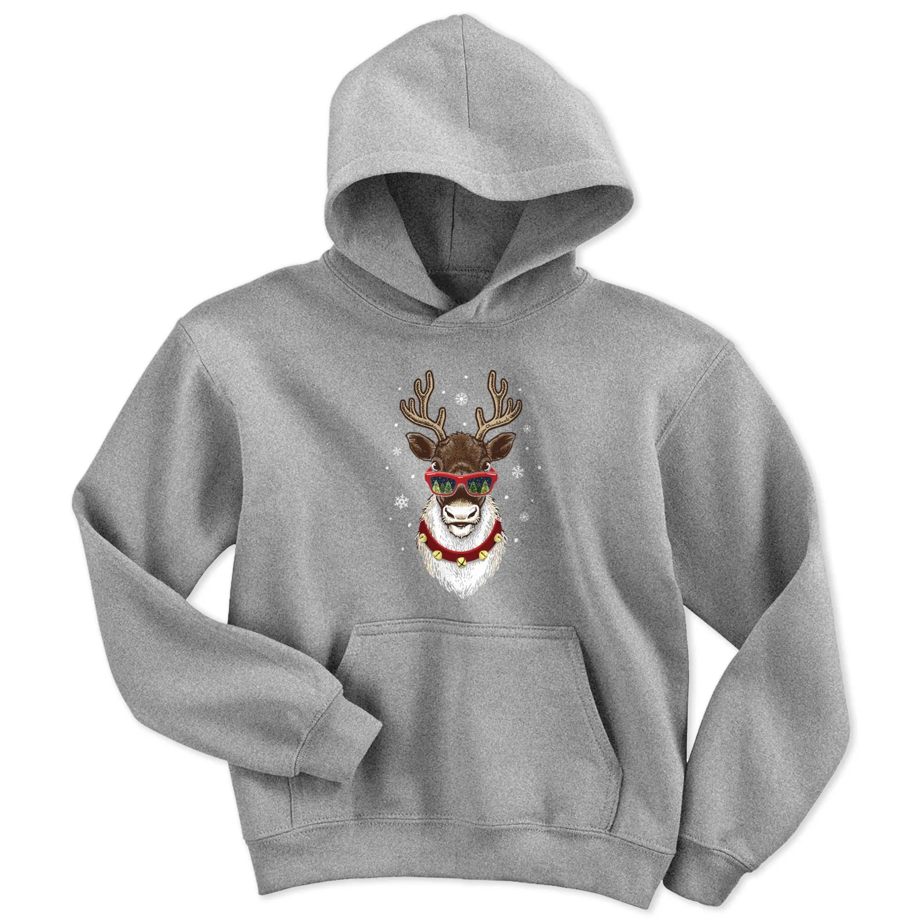Cool Christmas Reindeer Youth Hoodie