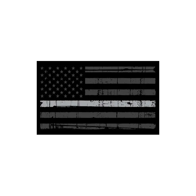 Corrections Thin Grey Line Flag Graphic Decal