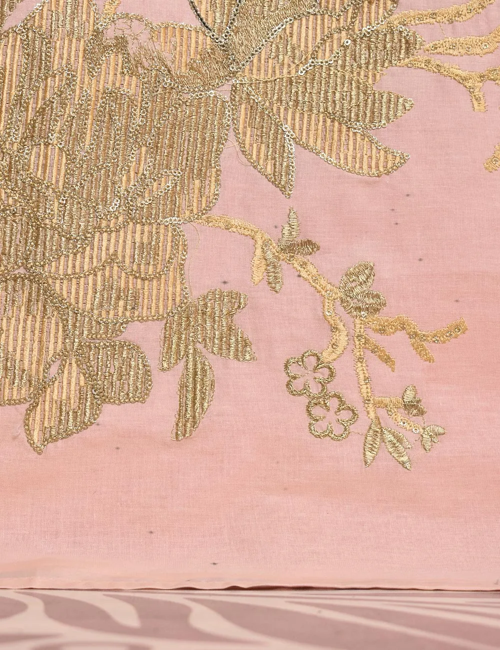 Cotton Embroidered Stitched Kurti - Defining Nature (TS-023B-LightPink)