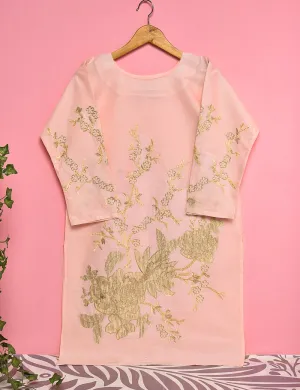 Cotton Embroidered Stitched Kurti - Defining Nature (TS-023B-LightPink)