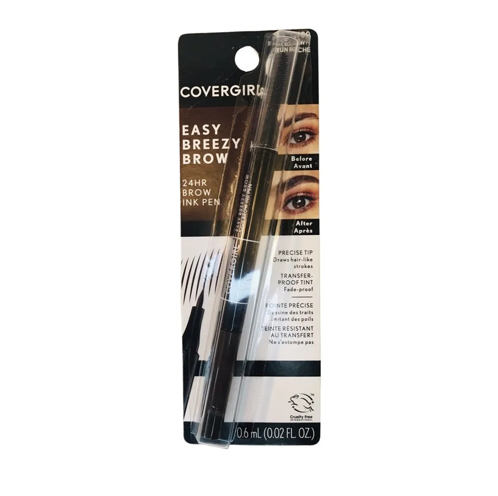 CoverGirl Easy Breezy Brow All Day 24 HR Ink Pen, Rich Brown 400