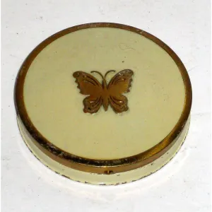 Cream Butterfly Compact By Lucretia Vanderbilt