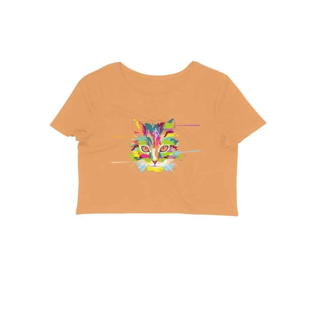 Crop Top (Women) - Laser Sharp Cat (12 Colours)