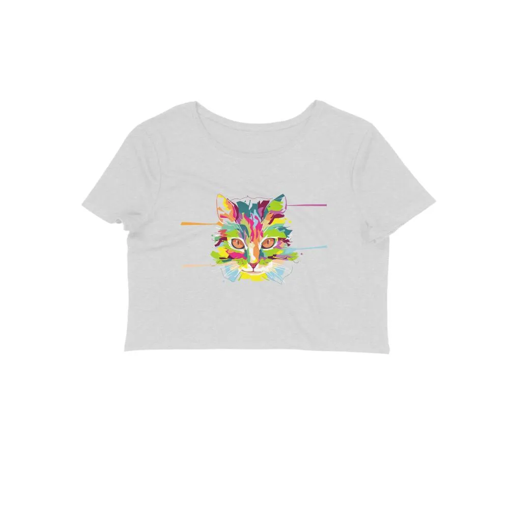 Crop Top (Women) - Laser Sharp Cat (12 Colours)