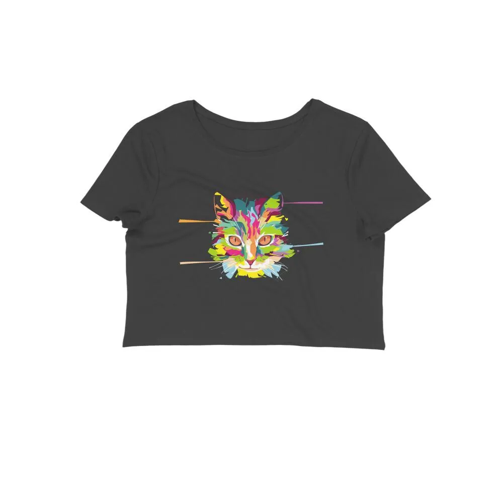 Crop Top (Women) - Laser Sharp Cat (12 Colours)