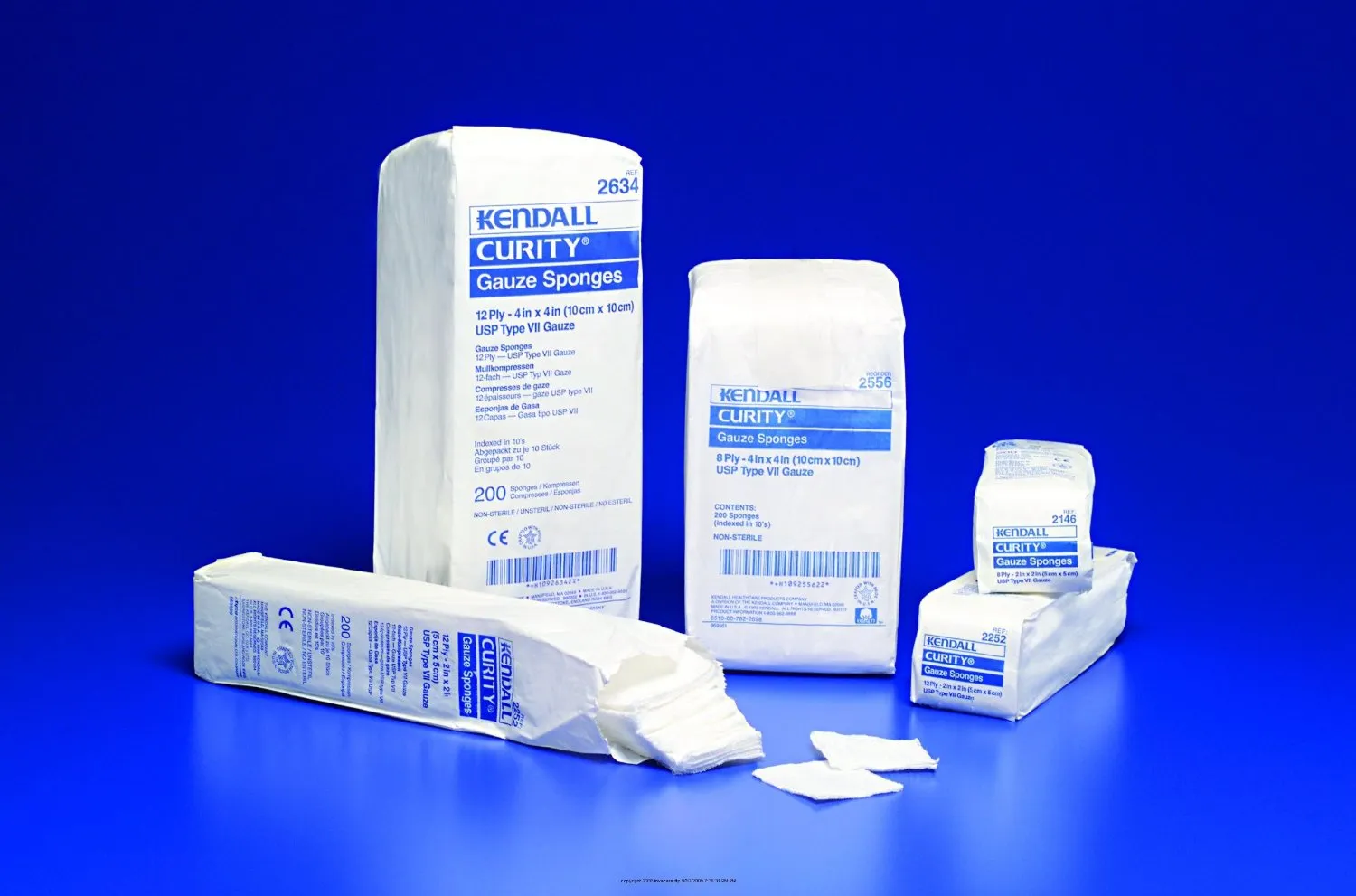 CURITYTM Gauze Sponges-Size: 4" x 4": Type: 8-Ply: Sterility: Non-Sterile - Pack of 200