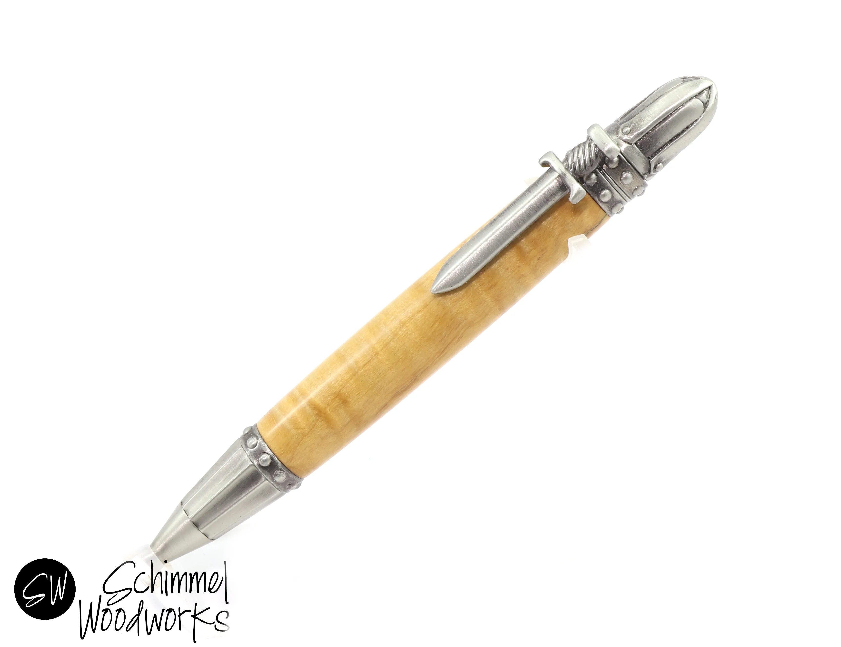 Curly Maple Knights Pen