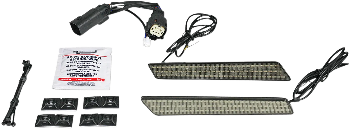 Custom Dynamics CD-LATCH-SS8-S Saddlebag Latch Lights - Smoke Lens