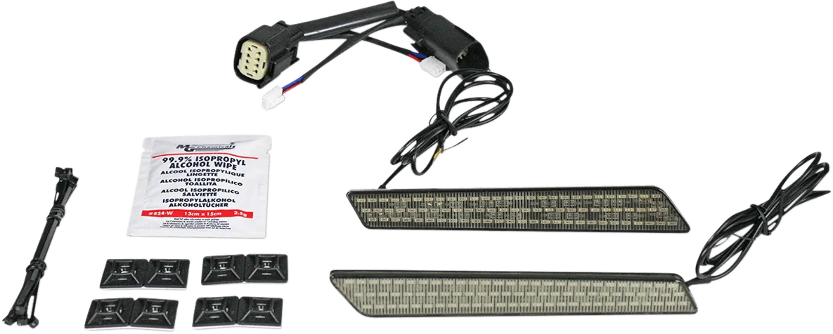 Custom Dynamics CD-LATCH-SS8-S Saddlebag Latch Lights - Smoke Lens