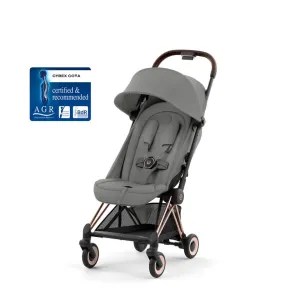 CYBEX COYA Ultra-compact Pushchair with Rose Gold Frame - Mirage Grey