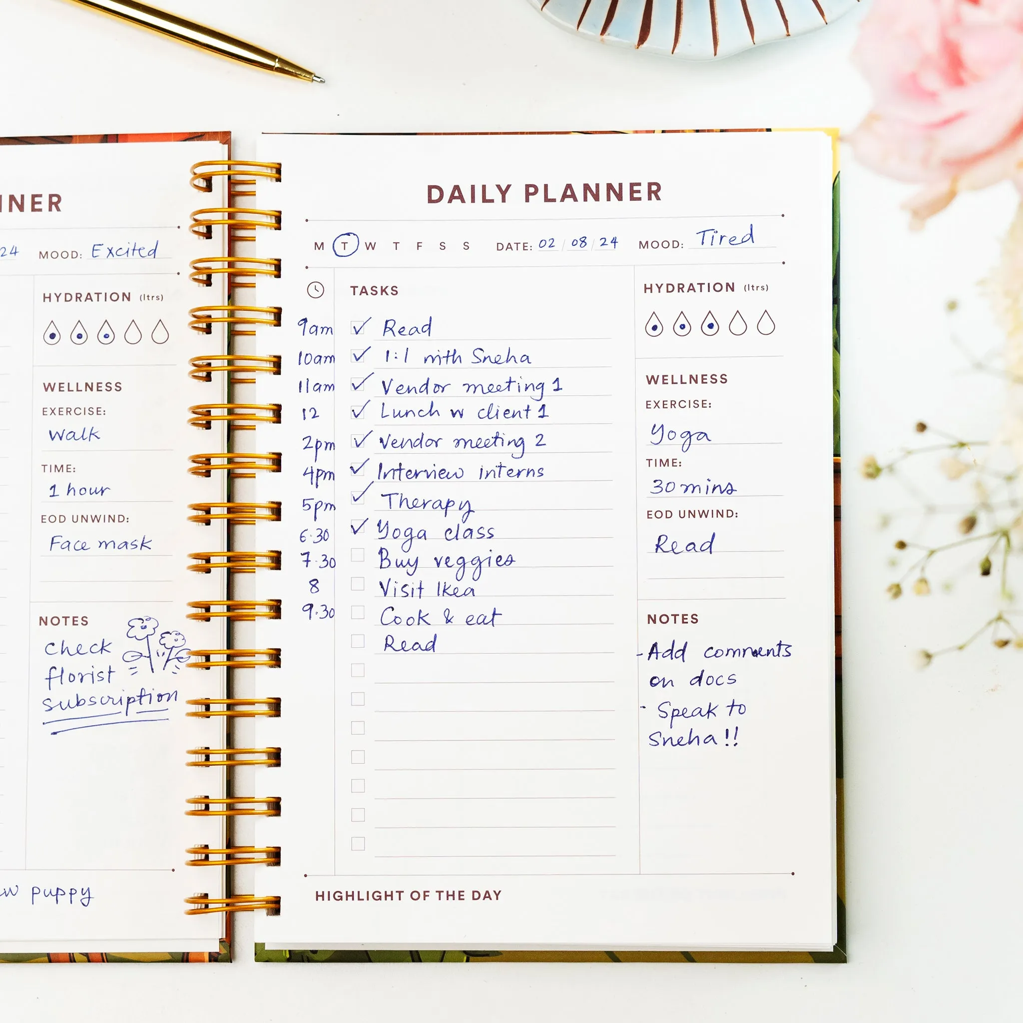 Daily Planner / Cherry