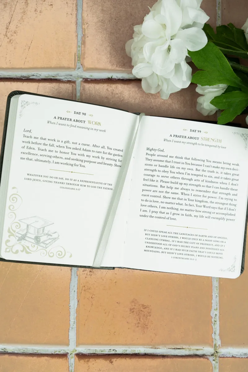 Daily Prayers for Graduates Gray LuxLeather Daily Devotional