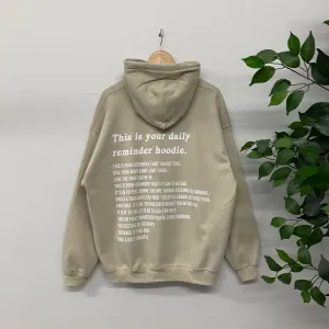 Daily Reminder Hoodie Sand
