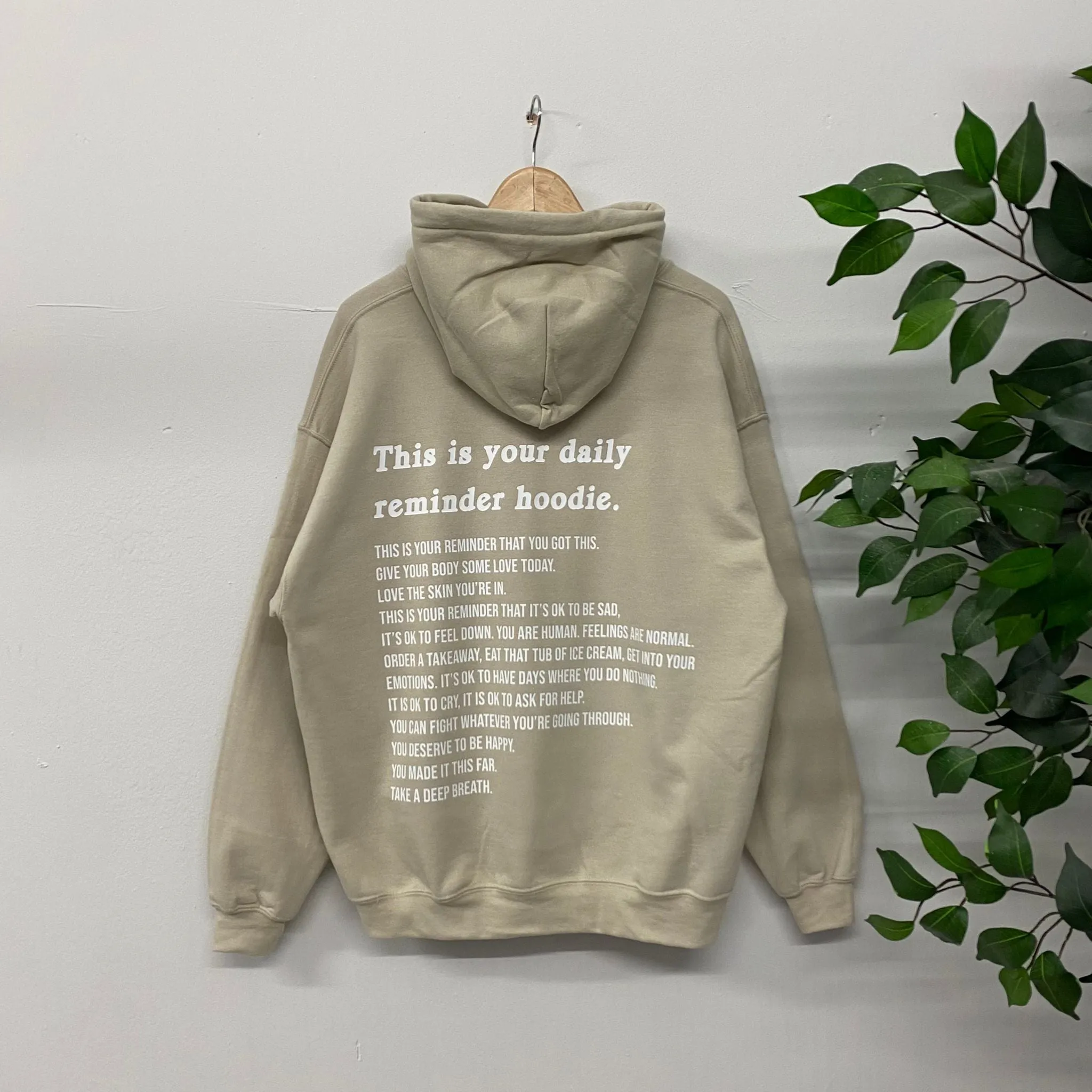 Daily Reminder Hoodie Sand
