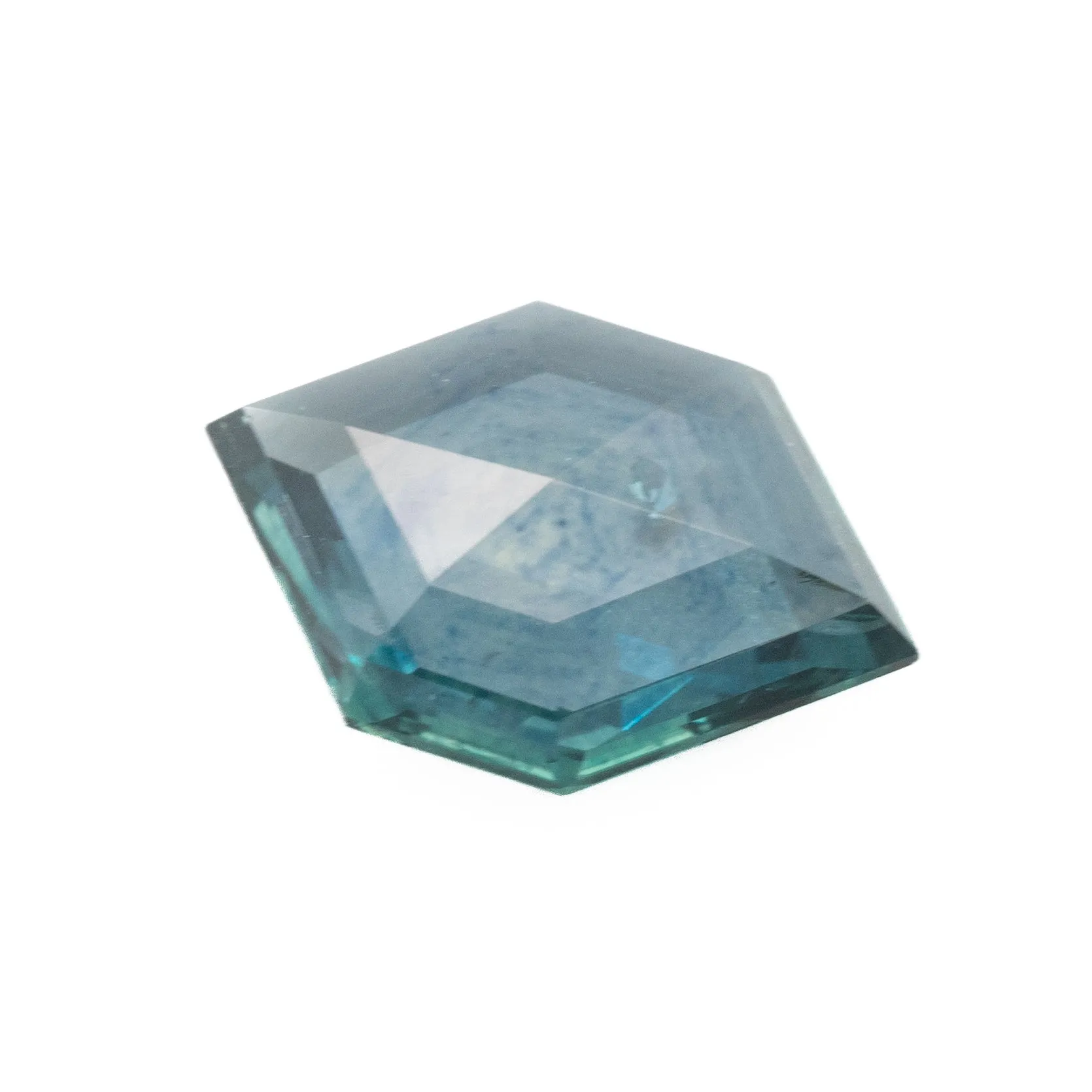 Dark Blue/Teal Hexagon Sapphire | 1.75ct