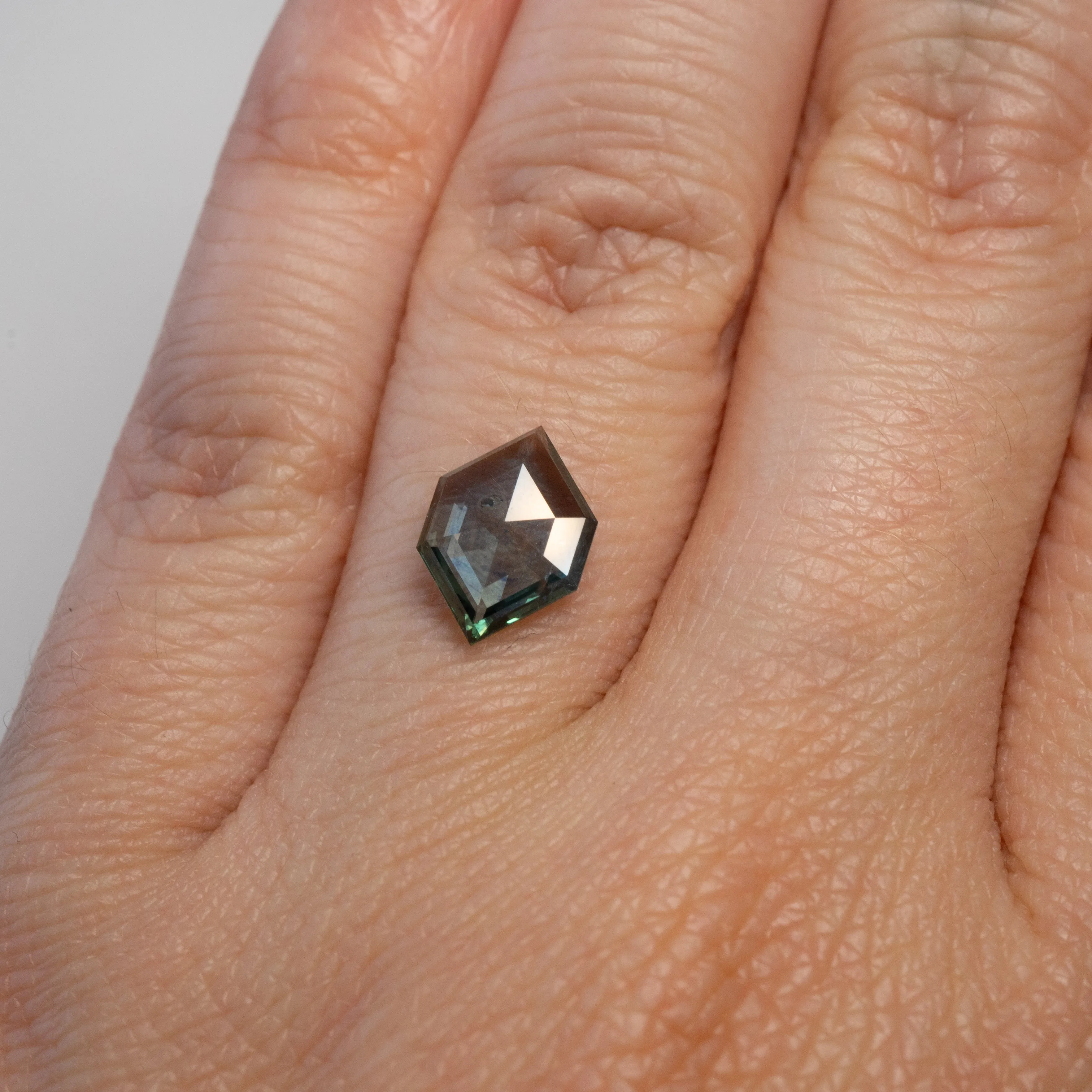 Dark Blue/Teal Hexagon Sapphire | 1.75ct