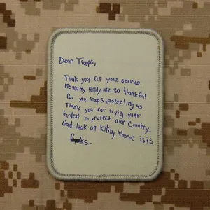 DEAR TROOPS LETTER MORALE PATCH